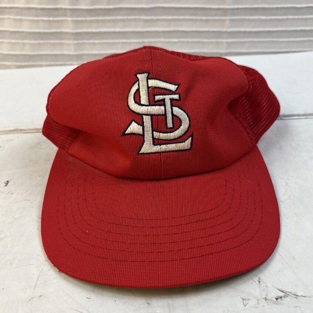 Vintage 1980's St. Louis Cardinals Hat Cap - Adjustable Snap Back Mesh - U.I.I.
